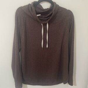 Purple Hooded Sweatshirt with Drawstrings